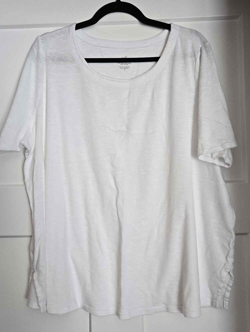 J. Jill White Short Sleeve Scoop Neck Tee